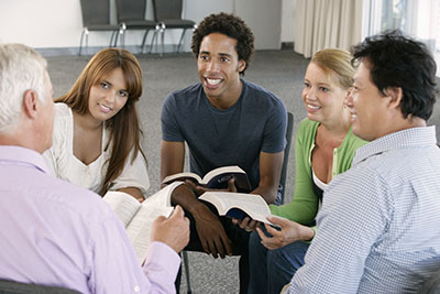 a group at a faith based addiction treatment center