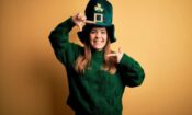 woman dressed as leprechaun ready to have a sober st patricks day