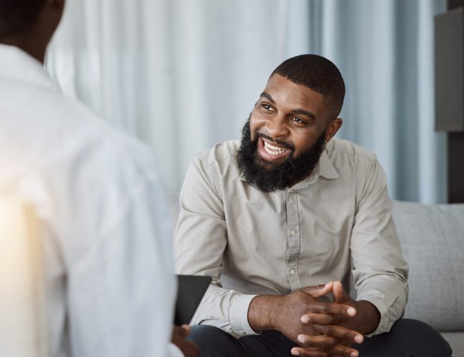 A man in therapy at our Heroin Detox Center in Houston.