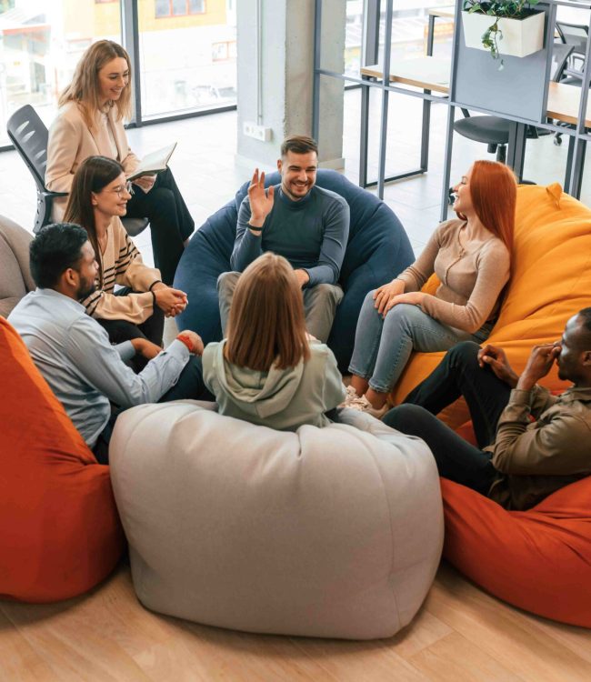 Patients sitting in Group Therapy for Addiction in Houston
