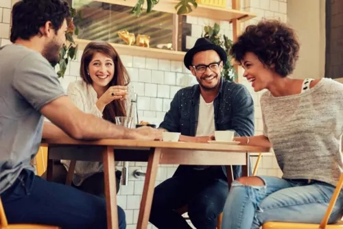 group of recovering addicts having a good time
