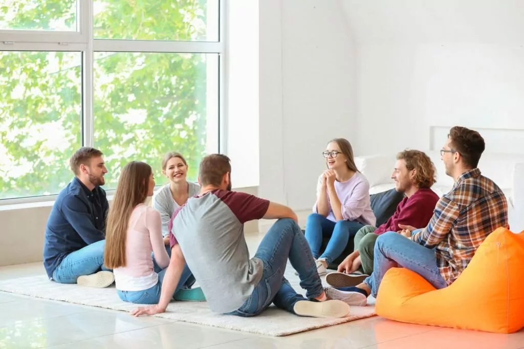 Group therapy during Partial Hospitalization Program Houston