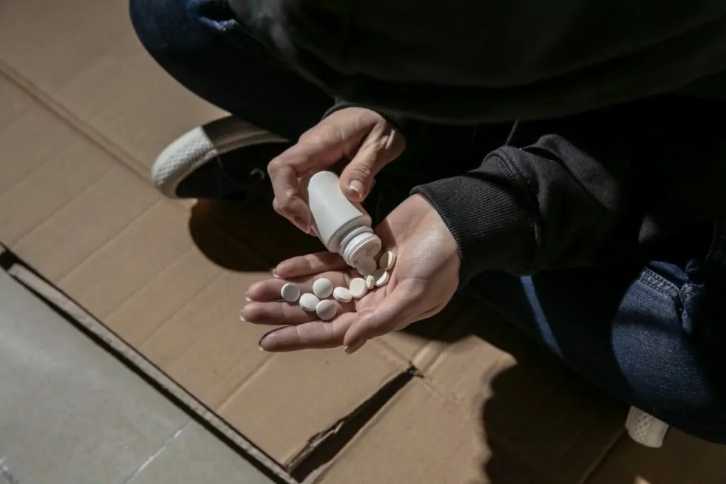 man with an addiction to Xanax